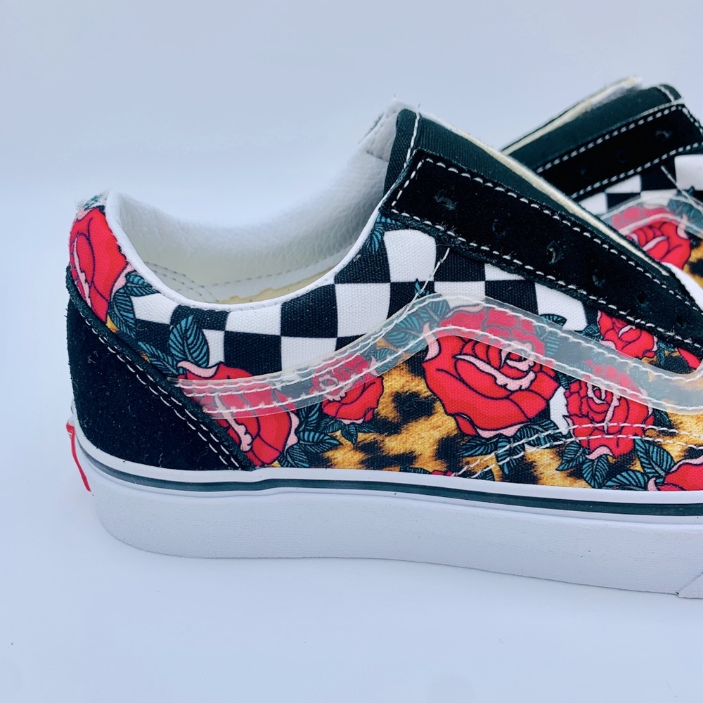 VANS OLD SKOOL Roses / Leopard Skin - Picture 3 of 9